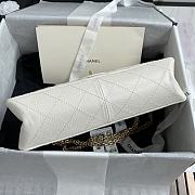 Chanel Large 2.55 Handbag White Aged Calfskin & Gold-Tone Metal Size 28 cm - 6
