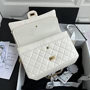 Chanel Large 2.55 Handbag White Aged Calfskin & Gold-Tone Metal Size 28 cm - 4