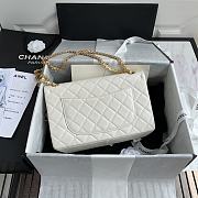 Chanel Large 2.55 Handbag White Aged Calfskin & Gold-Tone Metal Size 28 cm - 3