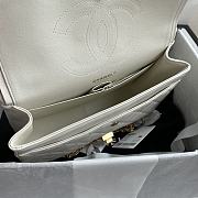 Chanel Large 2.55 Handbag White Aged Calfskin & Gold-Tone Metal Size 28 cm - 2