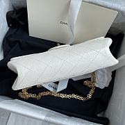 Chanel 2.55 Handbag White Aged Calfskin & Gold-Tone Metal Size 24 cm - 2