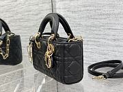 Dior Lady D-Joy Mini Bag Black Lambskin size 16 x 10 x 5.5 cm - 4