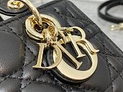 Dior Lady D-Joy Mini Bag Black Lambskin size 16 x 10 x 5.5 cm - 6