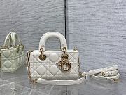 Dior Lady D-Joy Mini Bag White Lambskin size 16 x 10 x 5.5 cm - 1