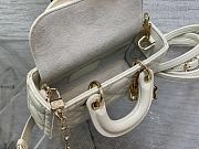 Dior Lady D-Joy Mini Bag White Lambskin size 16 x 10 x 5.5 cm - 6