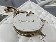 Dior Lady D-Joy Mini Bag White Lambskin size 16 x 10 x 5.5 cm - 5