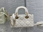 Dior Lady D-Joy Mini Bag White Lambskin size 16 x 10 x 5.5 cm - 2