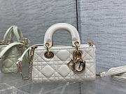 Dior Lady D-Joy Mini Bag White Lambskin size 16 x 10 x 5.5 cm - 3