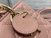 Dior Lady D-Joy Mini Bag Pink Lambskin size 16 x 10 x 5.5 cm - 5