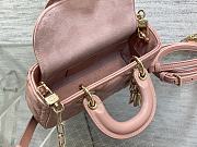 Dior Lady D-Joy Mini Bag Pink Lambskin size 16 x 10 x 5.5 cm - 2