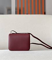 HERMES Constance 19 Bordeaux Epsom Leather With Silver Hardware - 4