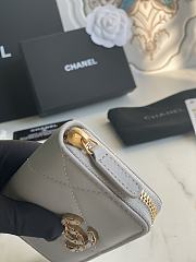 Chanel 19 Zipped Coin Purse Grey Lambskin AP0949 size 11x7.5x2 cm - 5