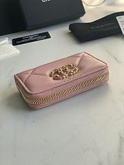 Chanel 19 Zipped Coin Purse Pink Lambskin AP0949 size 11x7.5x2 cm - 6