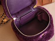 Chanel Vanity Case Purple Shearling size 27 x 17 x 17 cm - 3