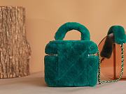 Chanel Vanity Case Green Shearling size 27 x 17 x 17 cm - 6