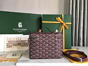 GOYARD Muse Vanity Case Goyardine Canvas & Bordeaux Calfskin Size 20 cm - 5