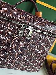 GOYARD Muse Vanity Case Goyardine Canvas & Bordeaux Calfskin Size 20 cm - 6