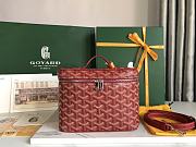 GOYARD Muse Vanity Case Goyardine Canvas & Red Calfskin Size 20 cm - 1