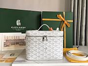 GOYARD Muse Vanity Case Goyardine Canvas & White Calfskin Size 20 cm - 1