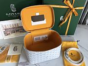 GOYARD Muse Vanity Case Goyardine Canvas & White Calfskin Size 20 cm - 3