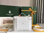 GOYARD Muse Vanity Case Goyardine Canvas & White Calfskin Size 20 cm - 4