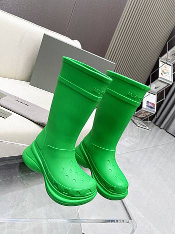 Balenciaga Crocs High Boots Green