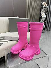 Balenciaga Crocs High Boots Pink  - 1