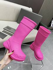 Balenciaga Crocs High Boots Pink  - 4
