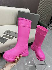 Balenciaga Crocs High Boots Pink  - 5