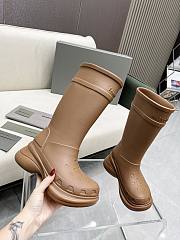 Balenciaga Crocs High Boots Brown - 4