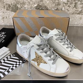 Golden Goose SSENSE Exclusive White & Silver Super-Star Classic Sneakers