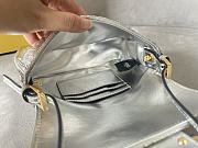 Fendi Mini Baguette 1997 Silver Satin Bag With Sequins 19.5x11x5 cm - 6