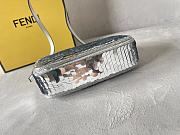 Fendi Mini Baguette 1997 Silver Satin Bag With Sequins 19.5x11x5 cm - 5