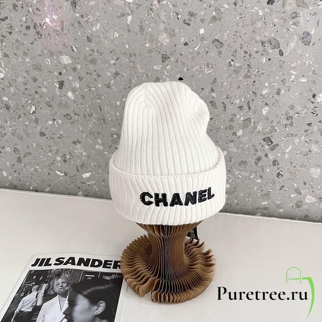 Chanel Wool Beanie White - 1
