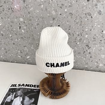 Chanel Wool Beanie White