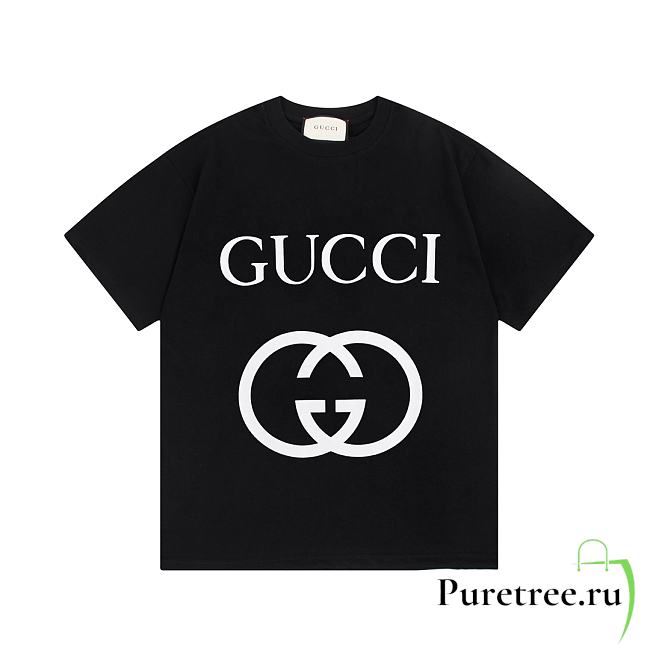 Gucci Oversize T-shirt with Interlocking G Black  - 1
