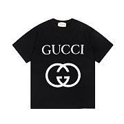 Gucci Oversize T-shirt with Interlocking G Black  - 1
