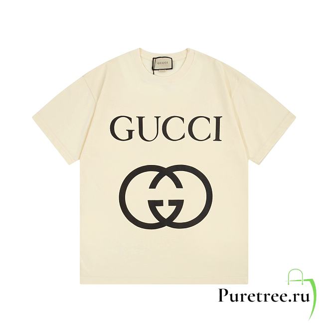 Gucci Oversize T-shirt with Interlocking G Off-white - 1