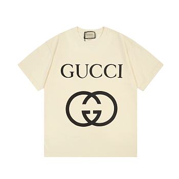 Gucci Oversize T-shirt with Interlocking G Off-white
