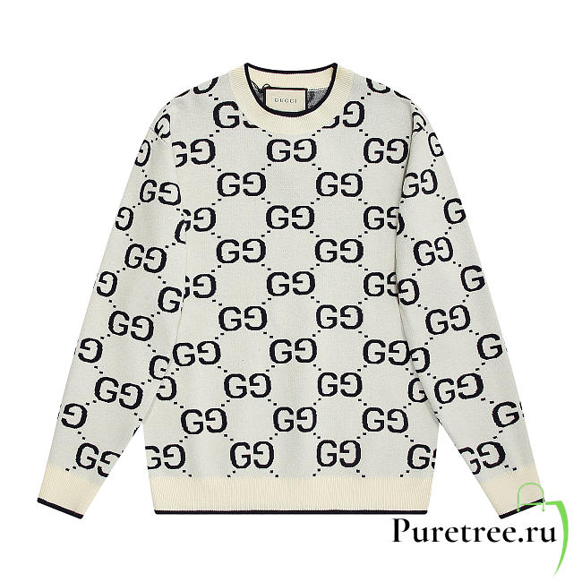 Gucci Logo Wool Sweater Off-White - 1