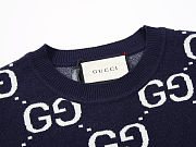 Gucci Logo Wool Sweater Navy Blue - 5