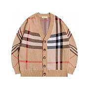 Burberry Check Technical Wool Jacquard Cardigan - 1