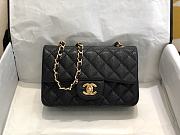 Chanel Classic Flap Bag Black Caviar Golden Hardware A01116 size 20cm - 1