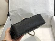 Chanel Classic Flap Bag Black Caviar Golden Hardware A01116 size 20cm - 4