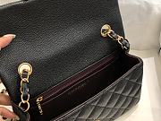 Chanel Classic Flap Bag Black Caviar Golden Hardware A01116 size 20cm - 6