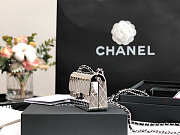 Chanel Mini Evening Bag Silver Tone Hammered Metal And Silver Tone Metal - 3