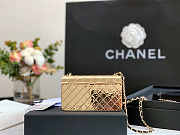 Chanel Mini Evening Bag Gold Tone Hammered Metal And Gold Tone Metal - 6