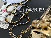 Chanel Mini Evening Bag Gold Tone Hammered Metal And Gold Tone Metal - 3