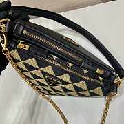 Prada Symbole Leather And Fabric Mini Bag size 28x16x13 cm - 2