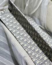 DIOR Book Tote Gray Dior Oblique Embroidery 41cm - 3